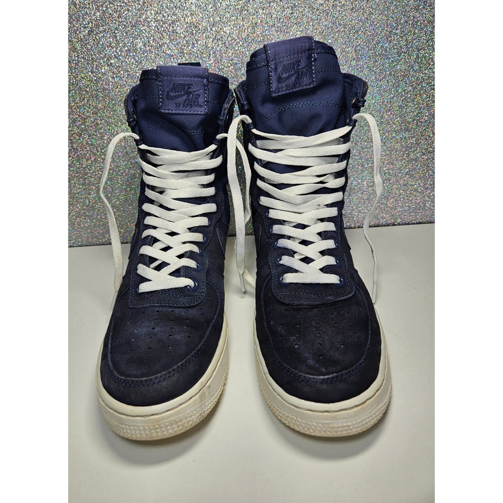 Nike SF Air Force 1 High Obsidian Navy Blue Suede 857872 Women's 9 Men's 7.5